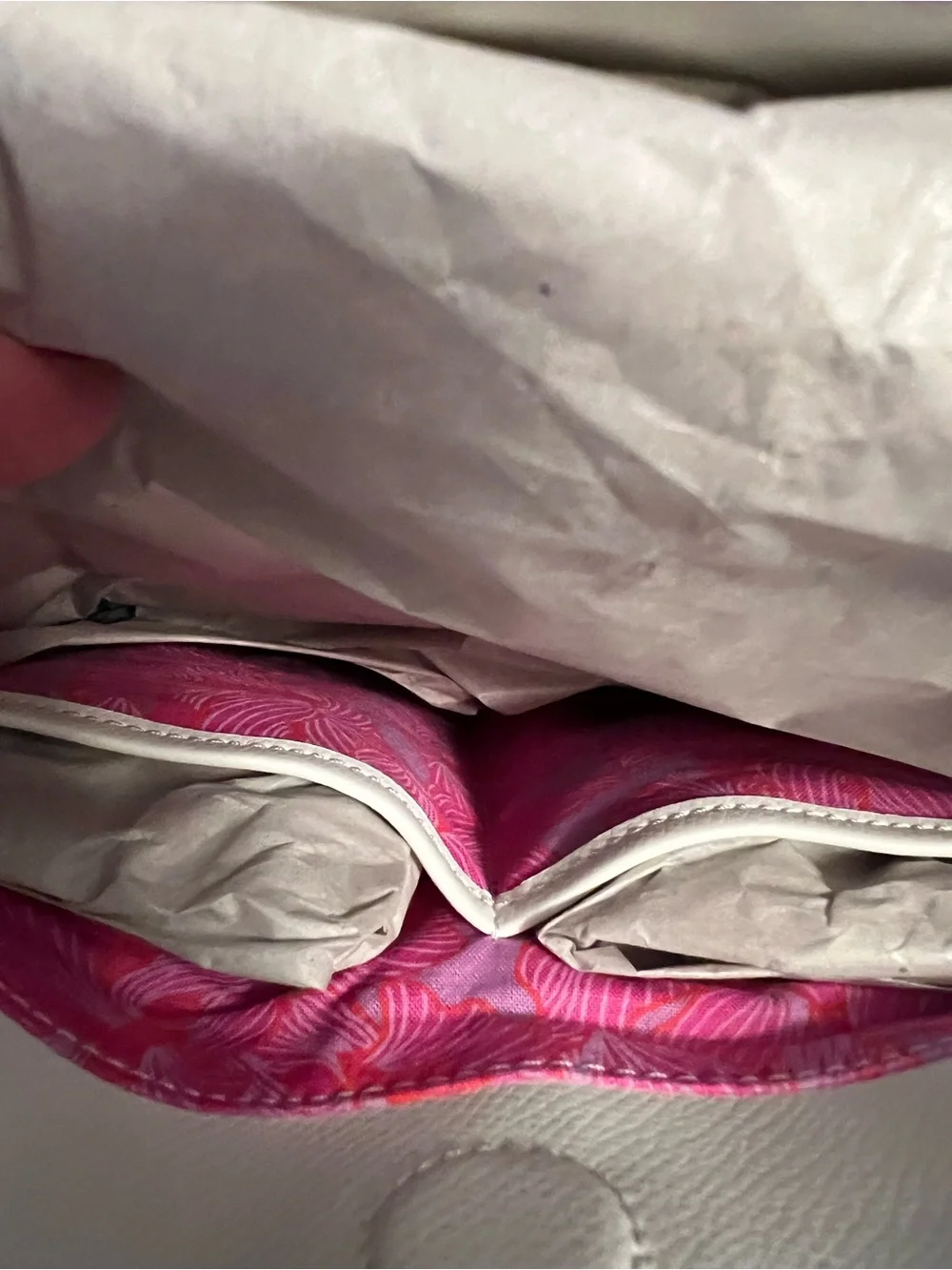 Vera Bradley NWT Emma Satchel Paradise Floral Lilac Bag with Dust Bag